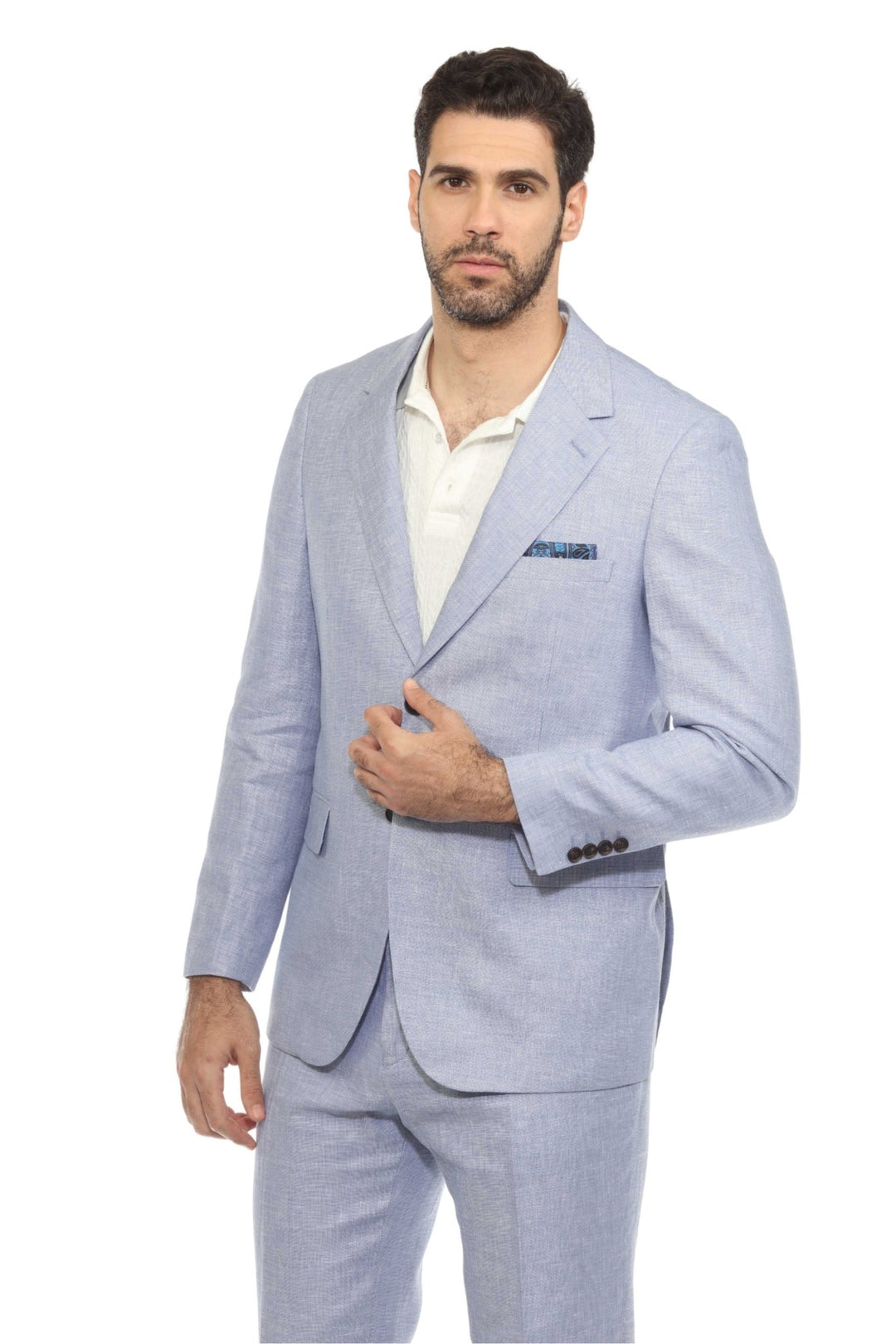 Mojito Reserve Men's Textured Linen Cotton Blend Suit - Especially Yours