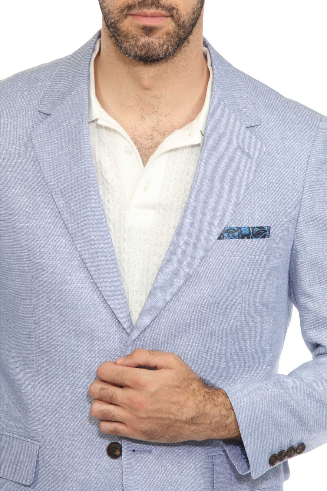 Mojito Reserve Men's Textured Linen Cotton Blend Suit - Especially Yours