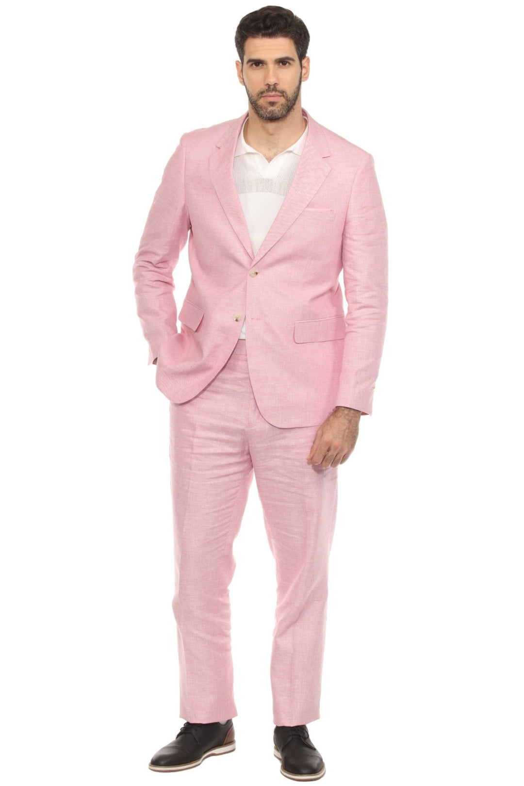 Mojito Reserve Men's Textured Linen Cotton Blend Suit - Especially Yours