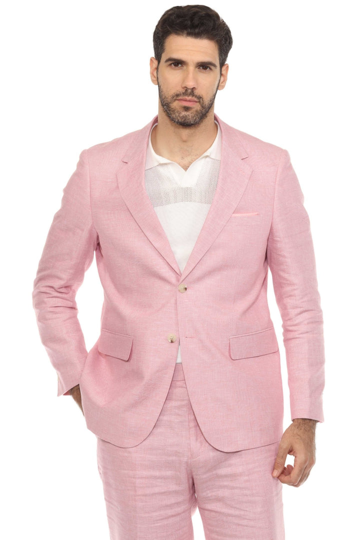 Mojito Reserve Men's Textured Linen Cotton Blend Suit - Especially Yours