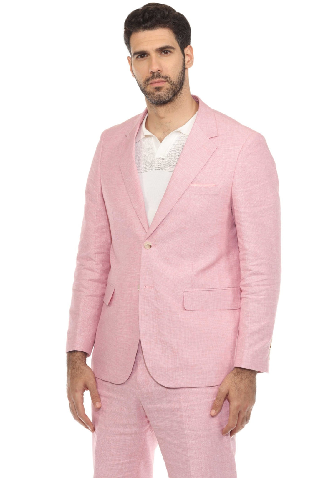 Mojito Reserve Men's Textured Linen Cotton Blend Suit - Especially Yours