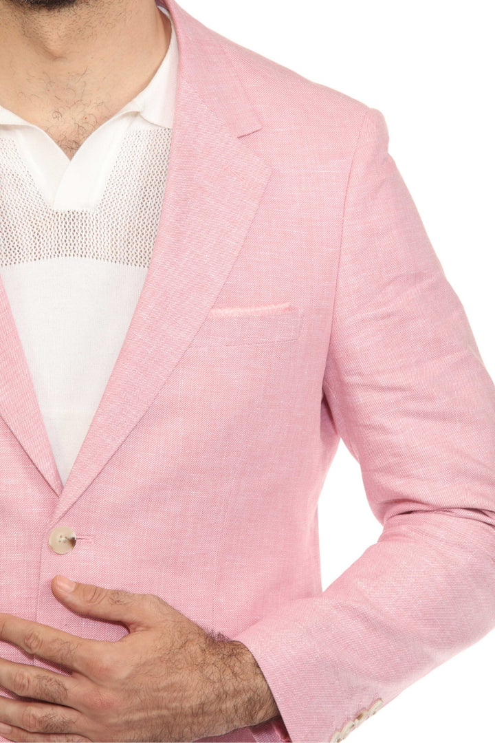 Mojito Reserve Men's Textured Linen Cotton Blend Suit - Especially Yours