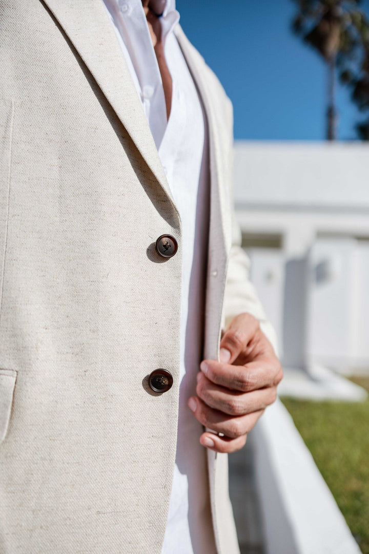 Mojito Reserve Men's Textured Linen Cotton Blend Suit - Especially Yours