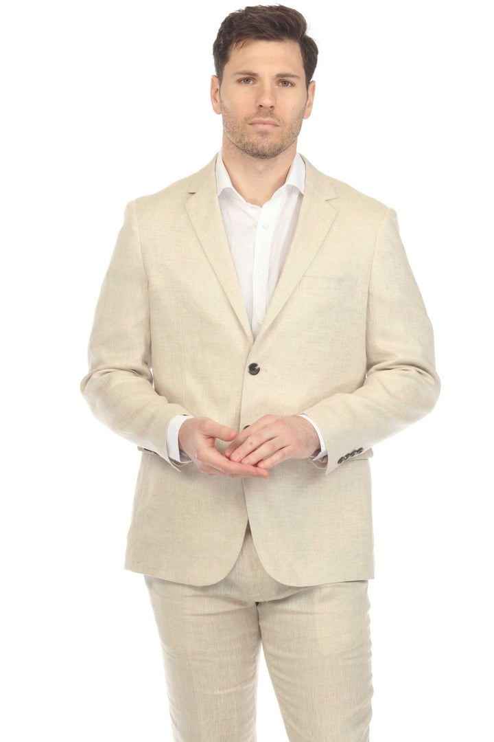Mojito Reserve Men's Textured Linen Cotton Blend Suit - Especially Yours