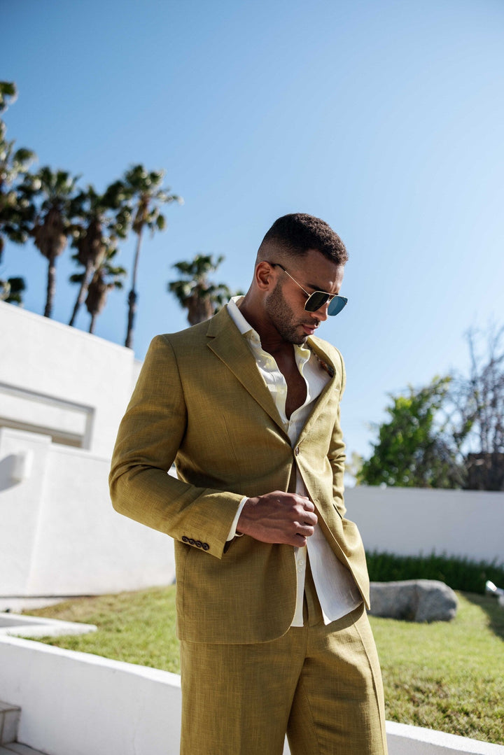 Mojito Reserve Men's Textured Linen Blend Suit - Especially Yours