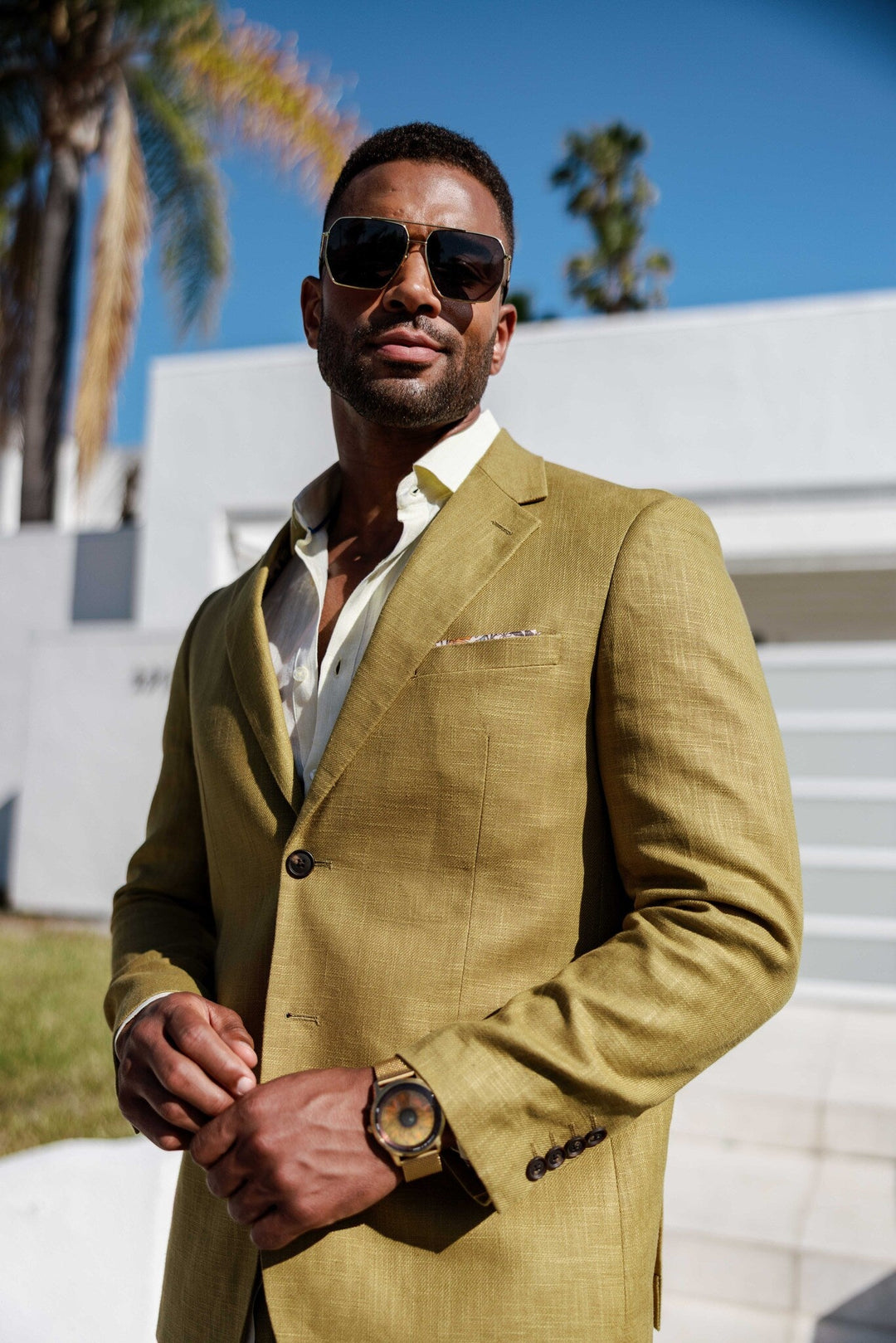 Mojito Reserve Men's Textured Linen Blend Suit - Especially Yours