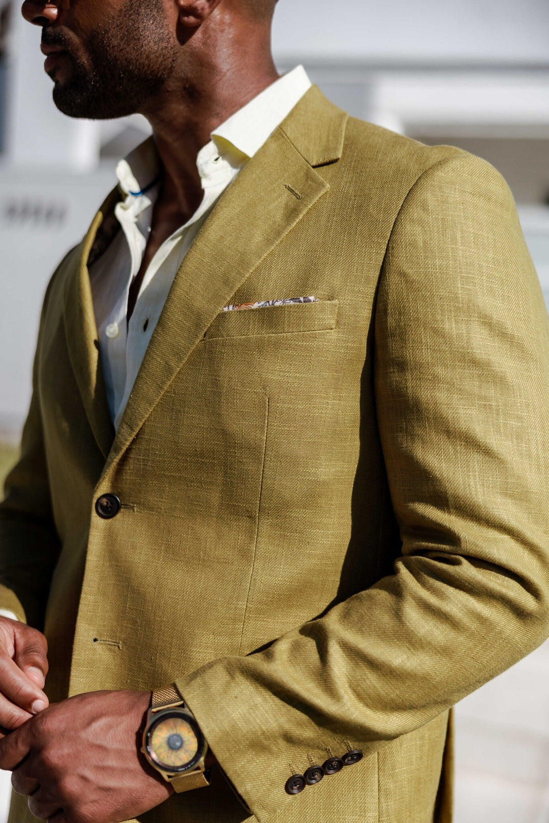 Mojito Reserve Men's Textured Linen Blend Suit - Especially Yours