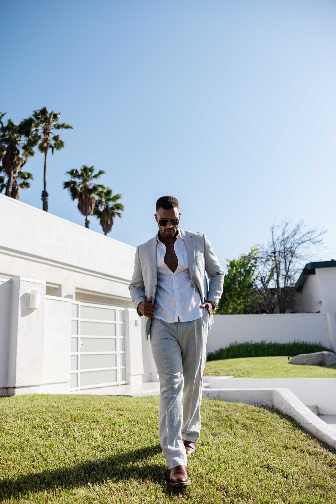 Mojito Reserve Men's Textured Linen Blend Suit - Especially Yours