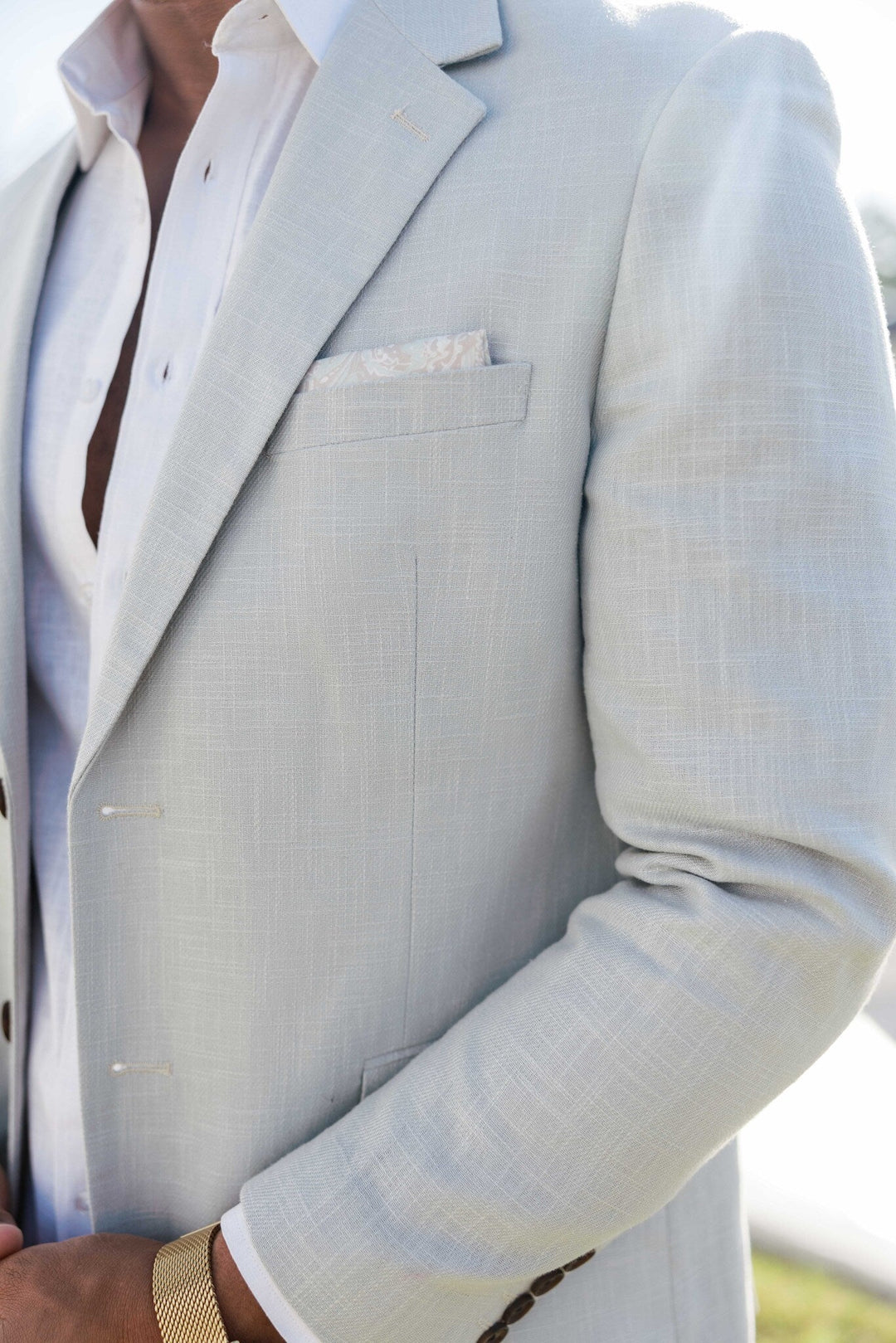 Mojito Reserve Men's Textured Linen Blend Suit - Especially Yours