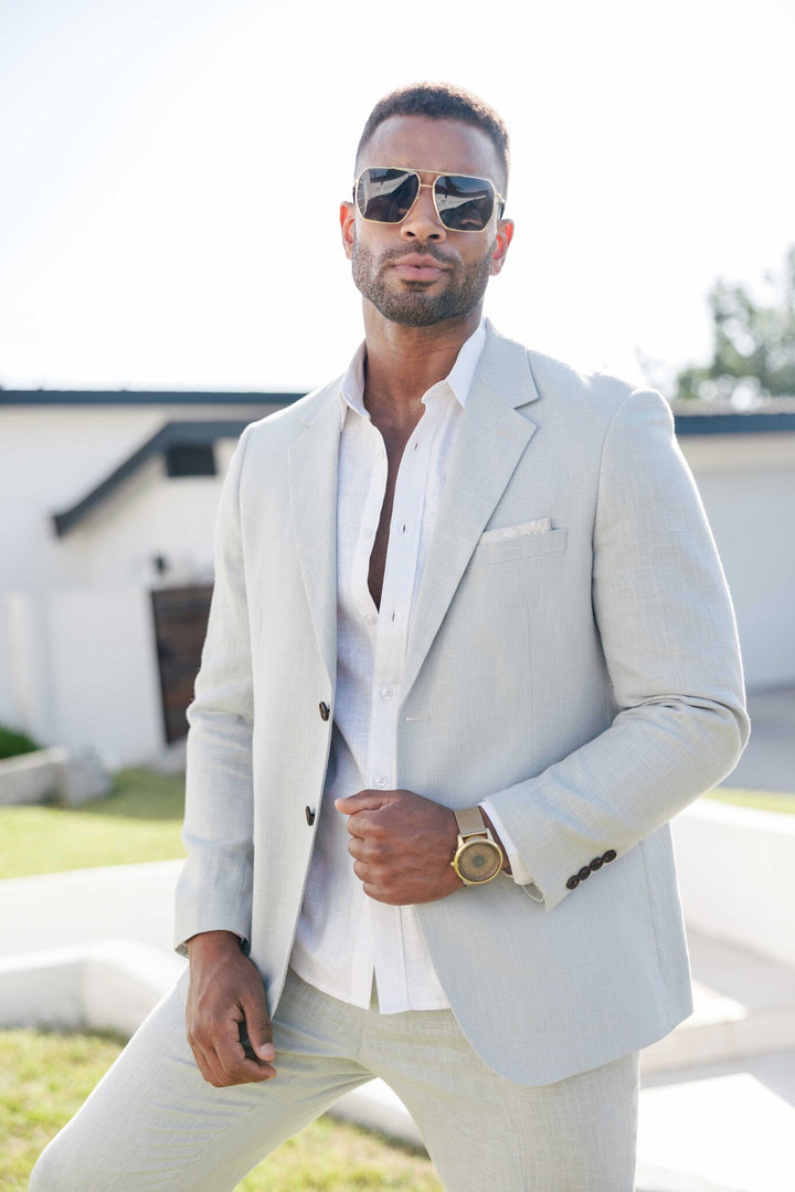 Mojito Reserve Men's Textured Linen Blend Suit - Especially Yours