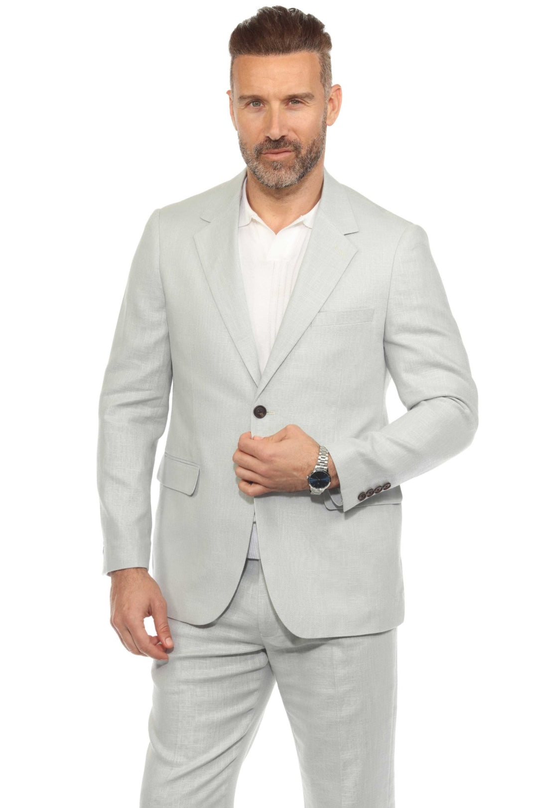 Mojito Reserve Men's Textured Linen Blend Suit - Especially Yours