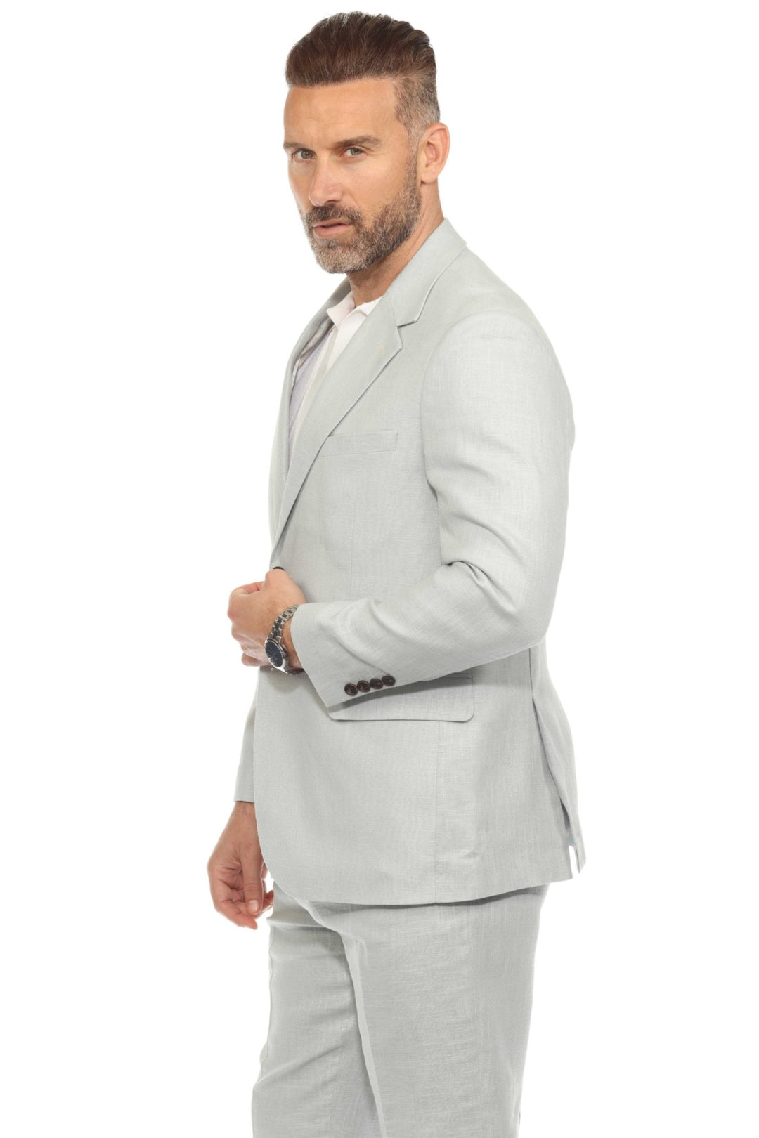 Mojito Reserve Men's Textured Linen Blend Suit - Especially Yours
