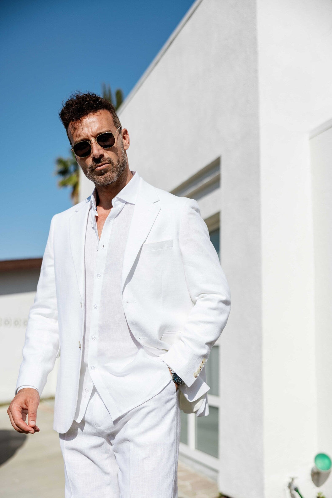 Mojito Reserve Men's Textured Linen Blend Suit - Especially Yours