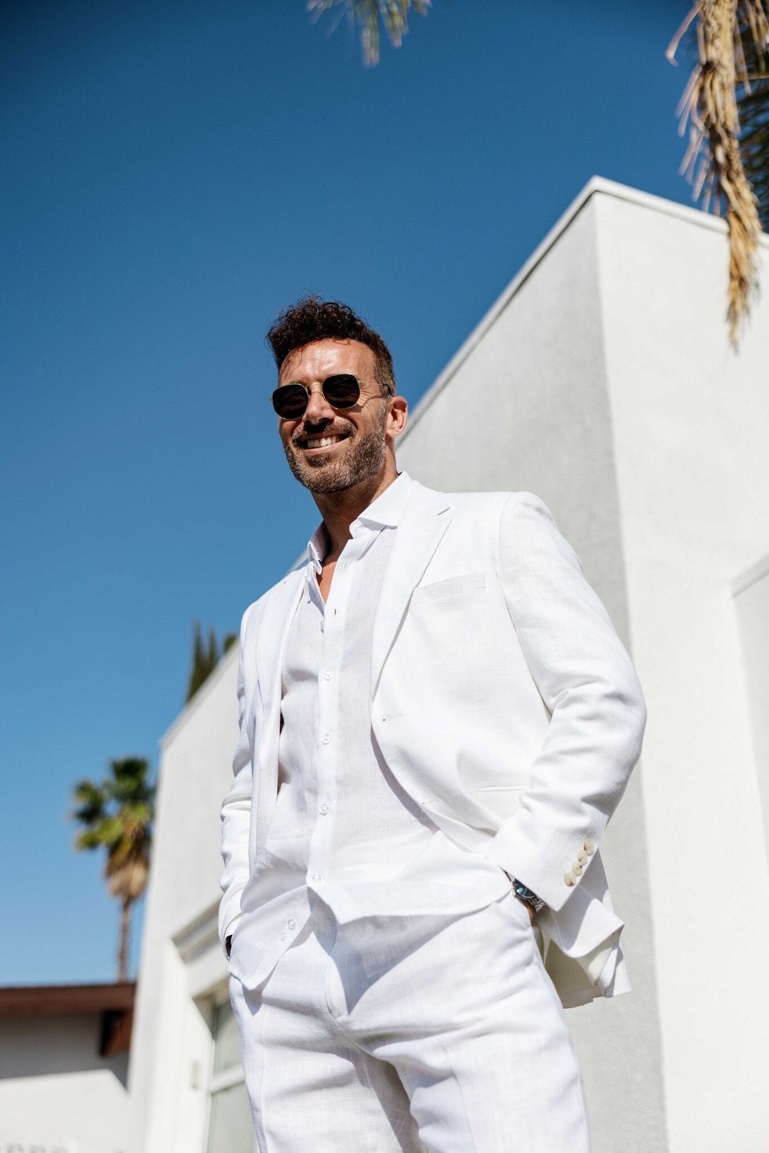 Mojito Reserve Men's Textured Linen Blend Suit - Especially Yours