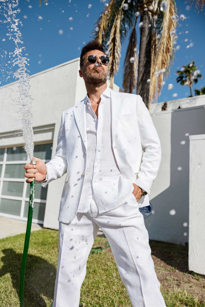 Mojito Reserve Men's Textured Linen Blend Suit - Especially Yours