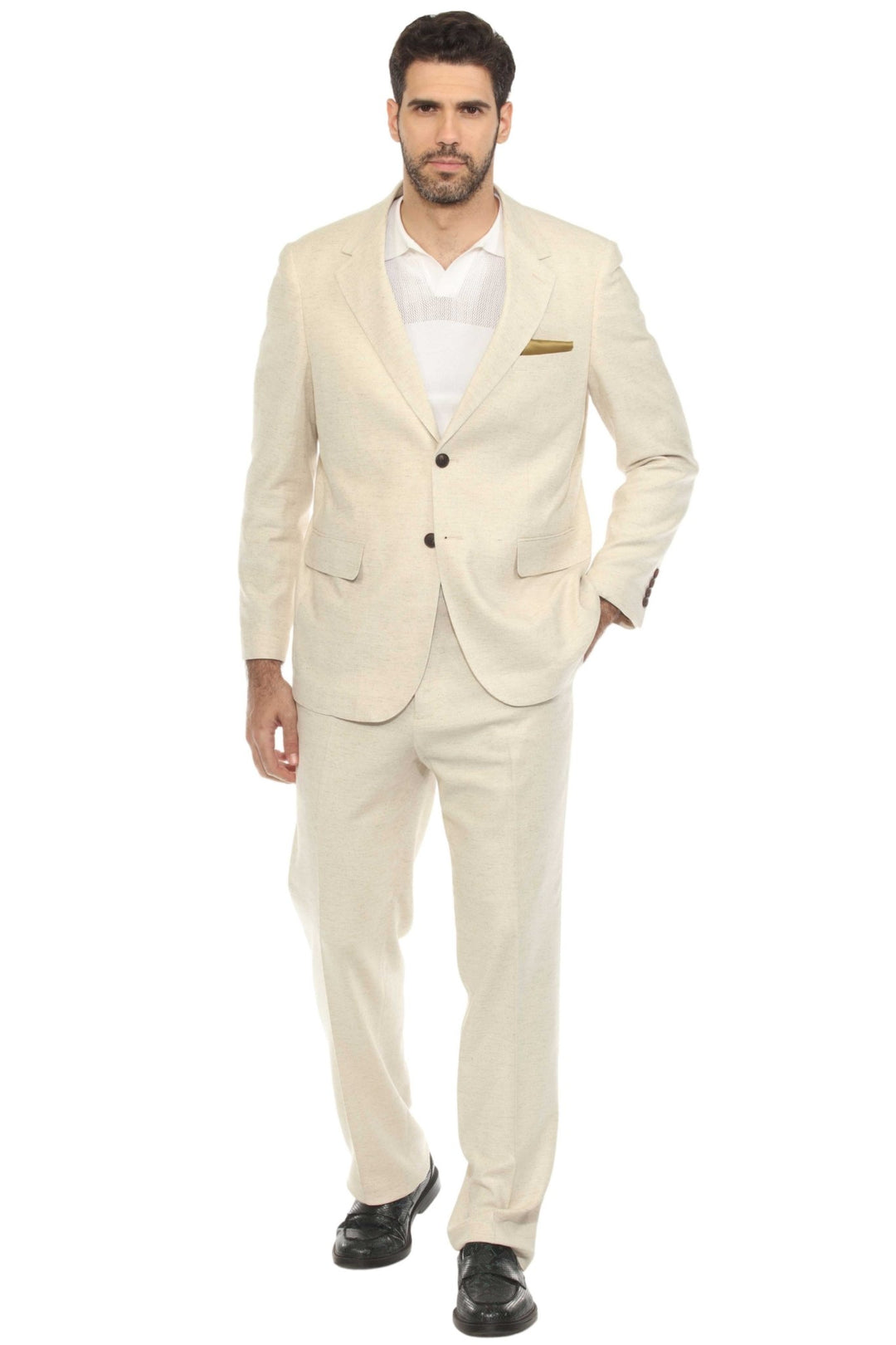 Mojito Reserve Men's Textured Stretch Linen Blend Suit - Especially Yours