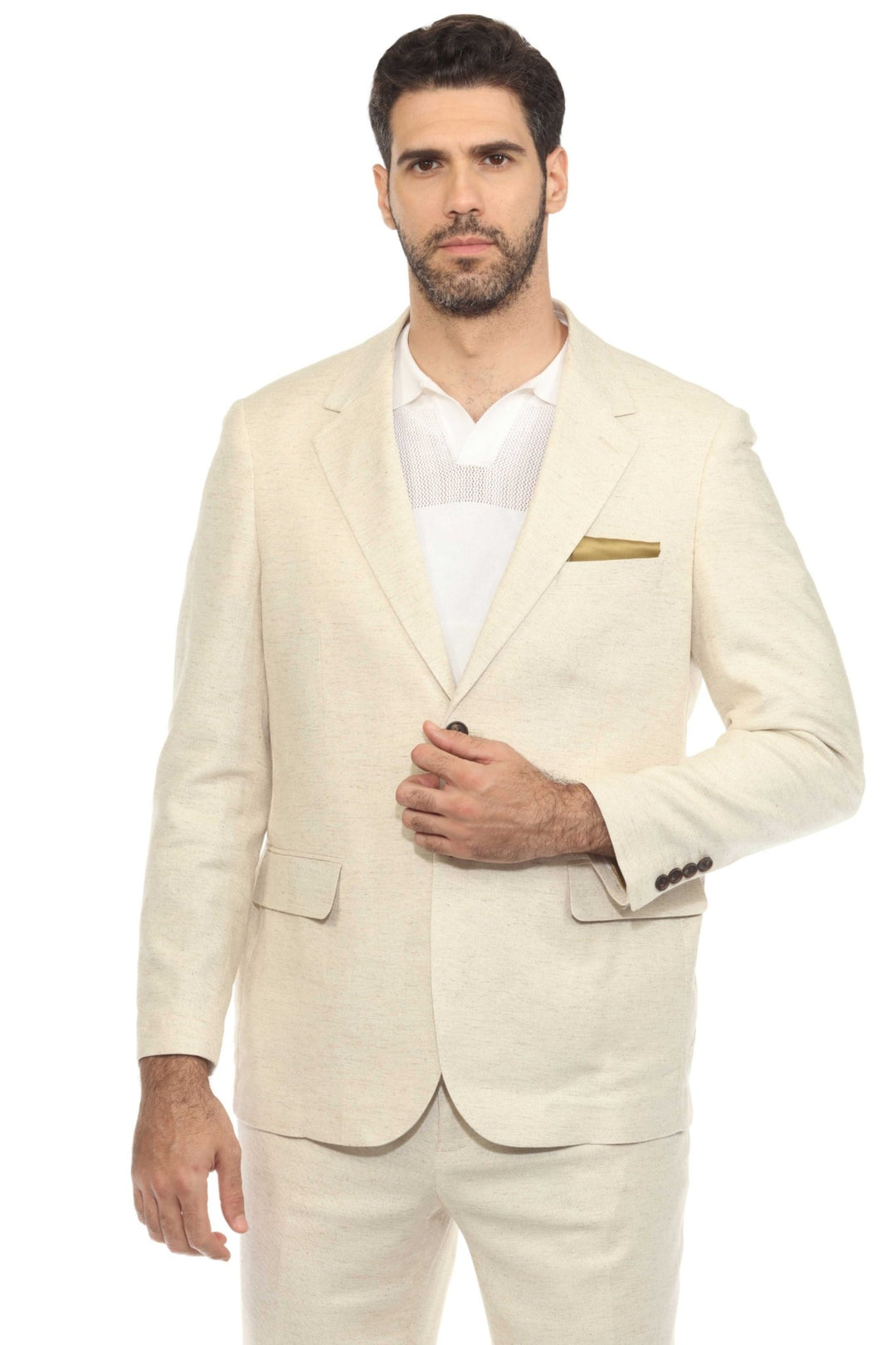 Mojito Reserve Men's Textured Stretch Linen Blend Suit - Especially Yours