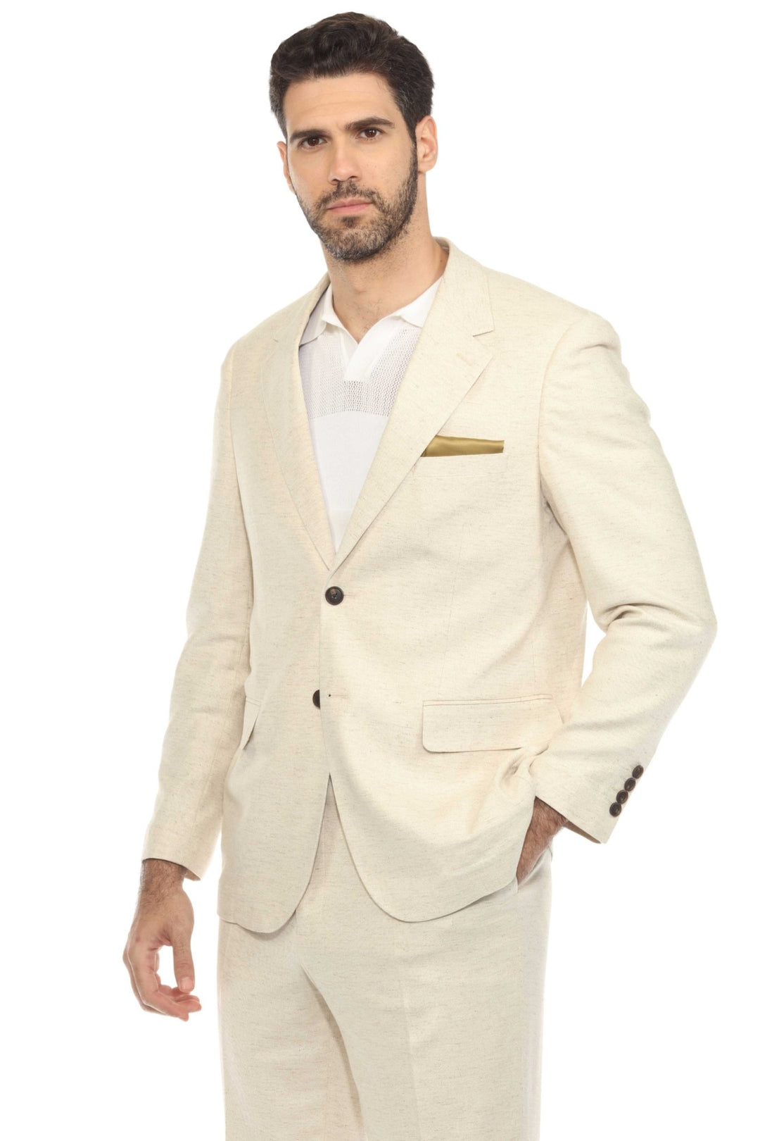Mojito Reserve Men's Textured Stretch Linen Blend Suit - Especially Yours