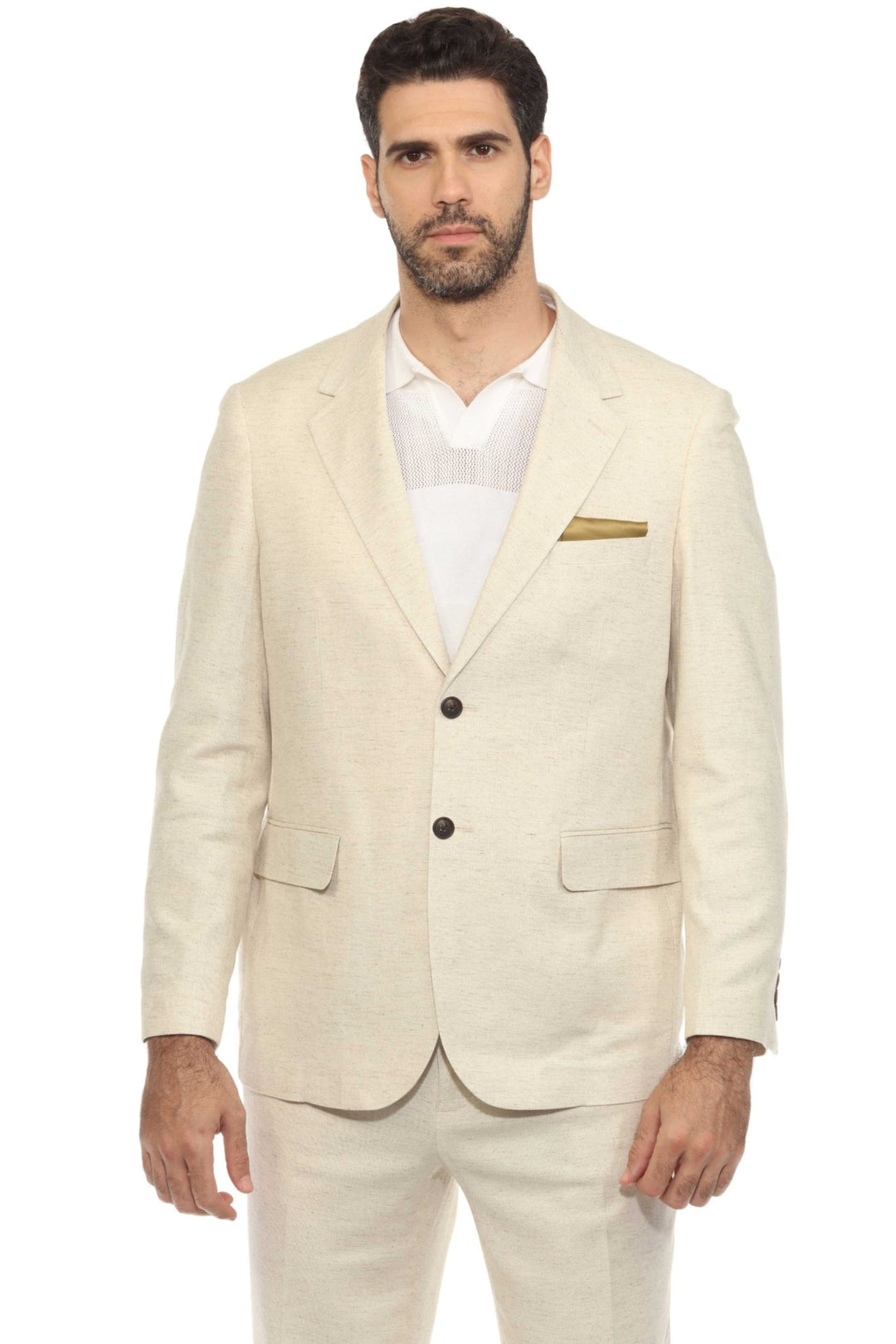 Mojito Reserve Men's Textured Stretch Linen Blend Suit - Especially Yours