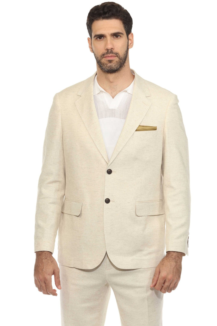 Mojito Reserve Men's Textured Stretch Linen Blend Suit - Especially Yours