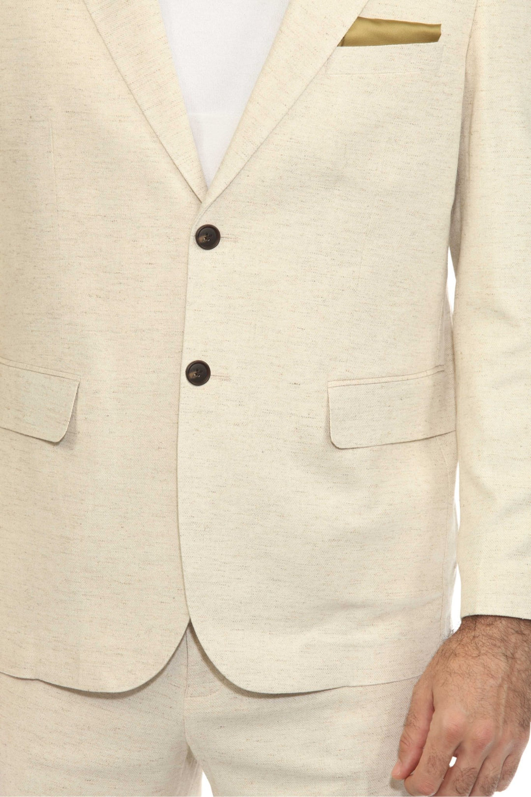 Mojito Reserve Men's Textured Stretch Linen Blend Suit - Especially Yours