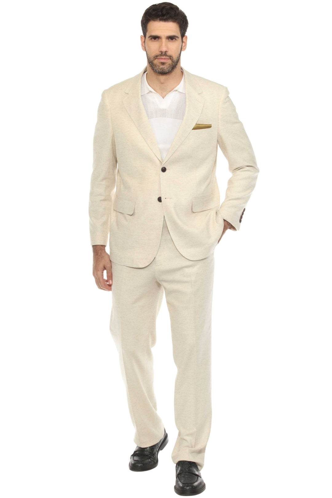 Mojito Reserve Men's Textured Stretch Linen Blend Suit - Especially Yours