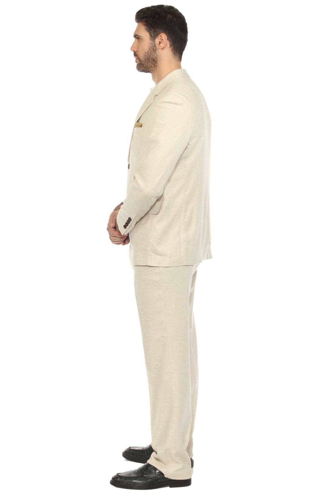 Mojito Reserve Men's Textured Stretch Linen Blend Suit - Especially Yours