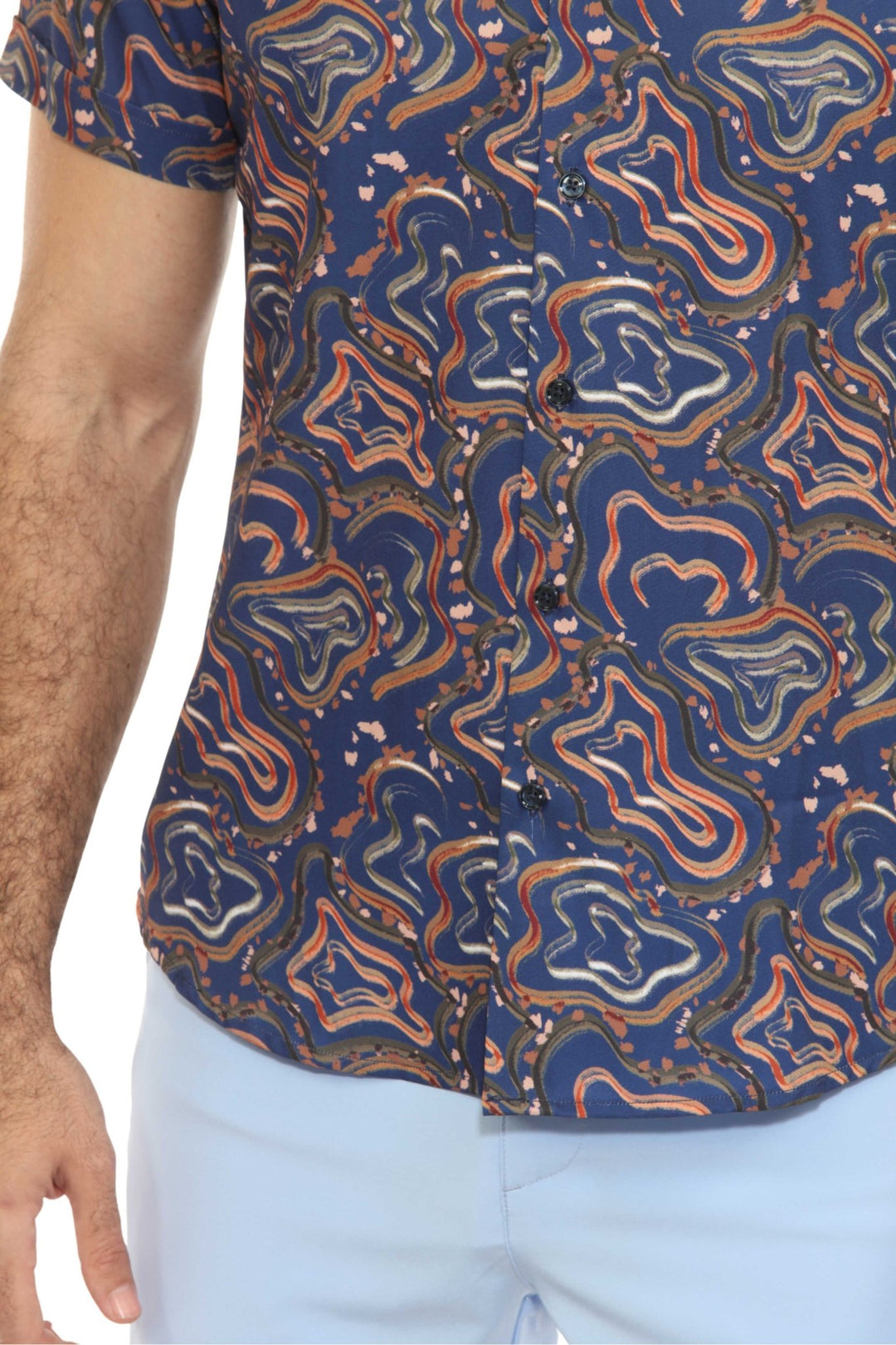 Men’s Radiant Abstract Short Sleeve Stretch Shirt - Especially Yours