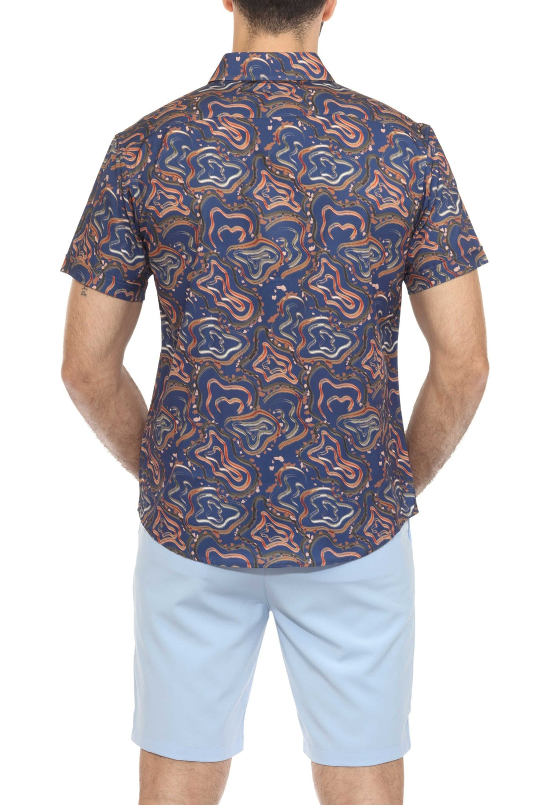 Men’s Radiant Abstract Short Sleeve Stretch Shirt - Especially Yours