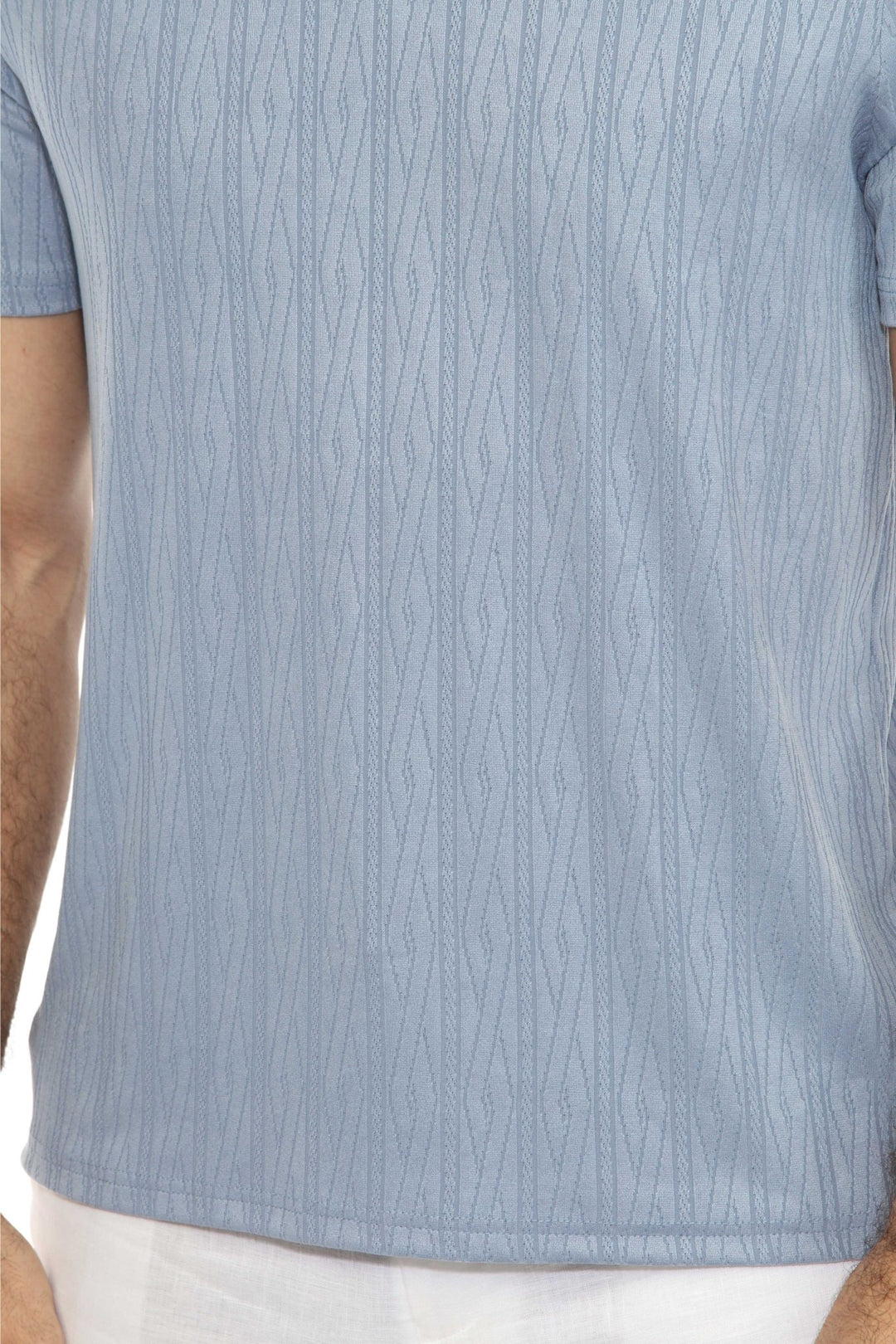 Men's Premium Stylish Polo Shirt with Modern Textured Pattern and Zipper Neckline - Especially Yours