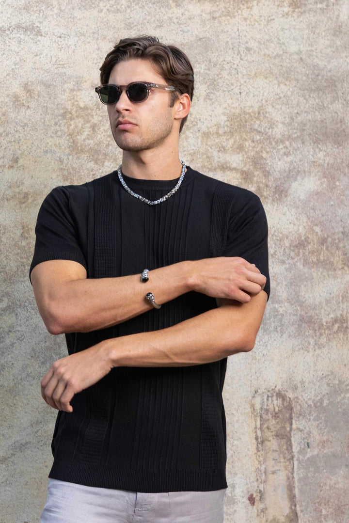 Men's Stylish Premium Knit Textured T-Shirt - Especially Yours