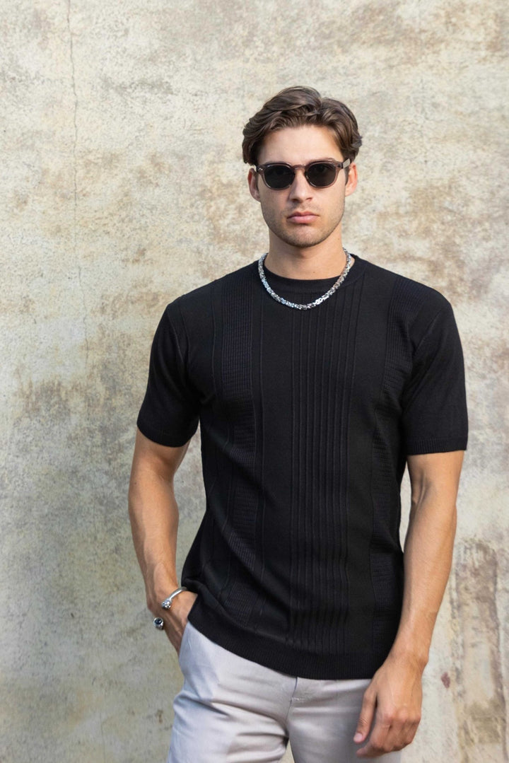 Men's Stylish Premium Knit Textured T-Shirt - Especially Yours