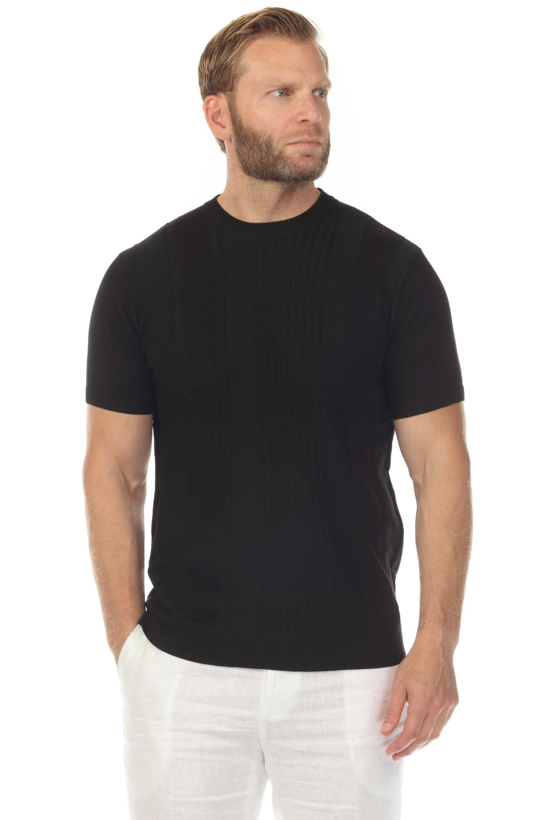 Men's Stylish Premium Knit Textured T-Shirt - Especially Yours