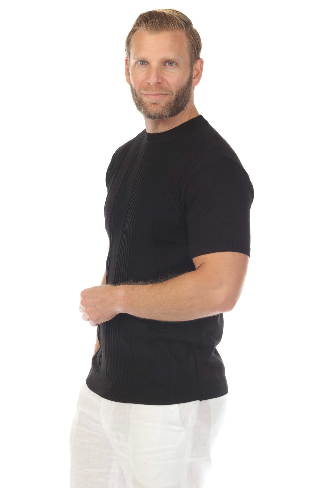Men's Stylish Premium Knit Textured T-Shirt - Especially Yours