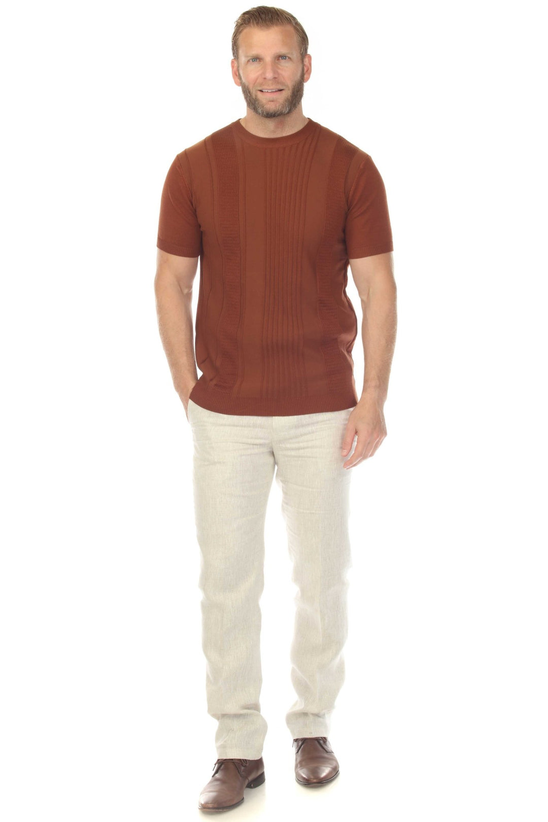 Men's Stylish Premium Knit Textured T-Shirt - Especially Yours
