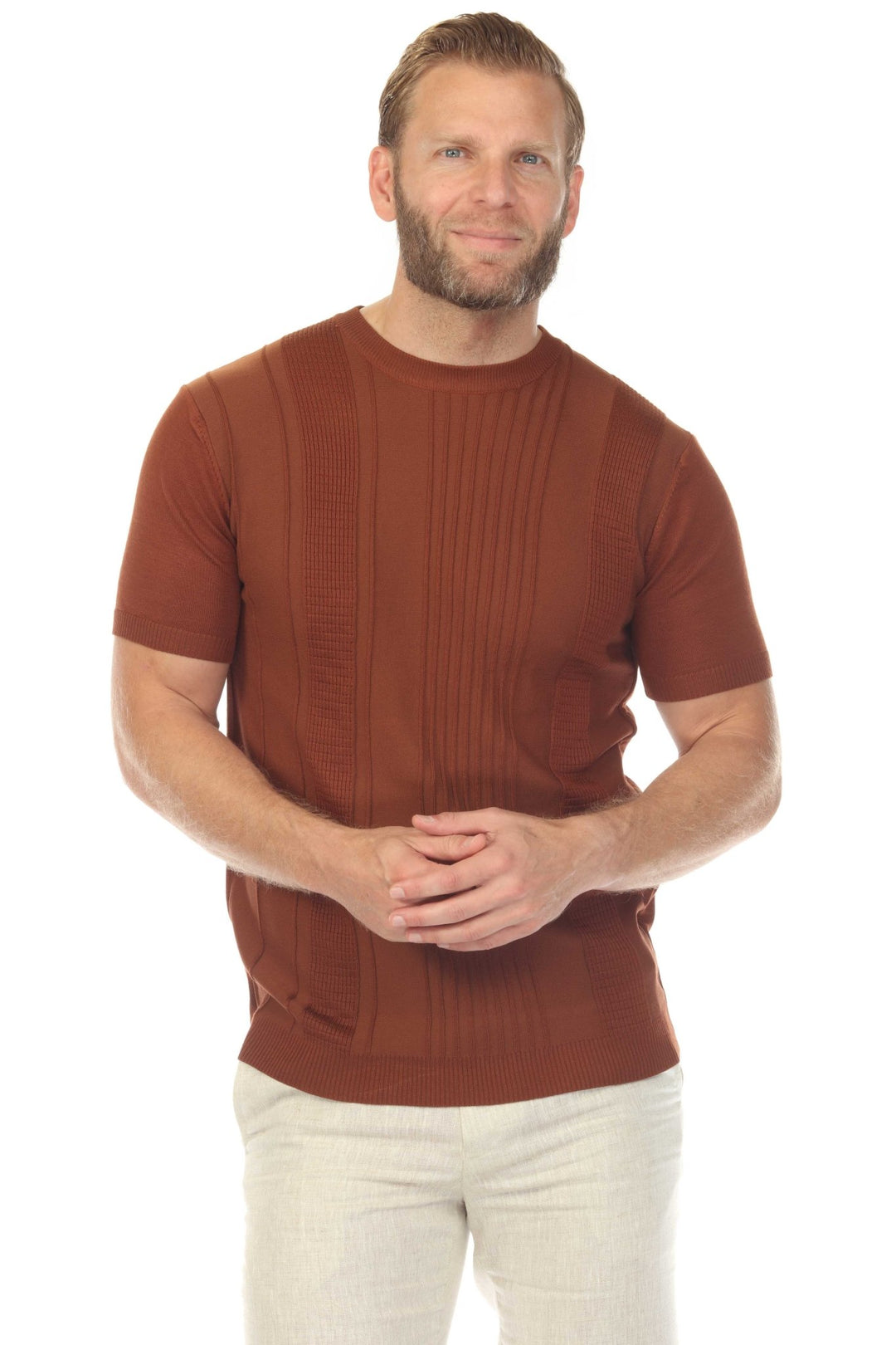 Men's Stylish Premium Knit Textured T-Shirt - Especially Yours