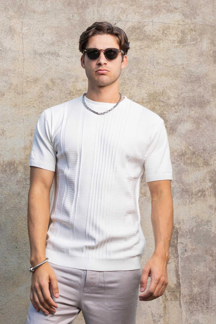 Men's Stylish Premium Knit Textured T-Shirt - Especially Yours