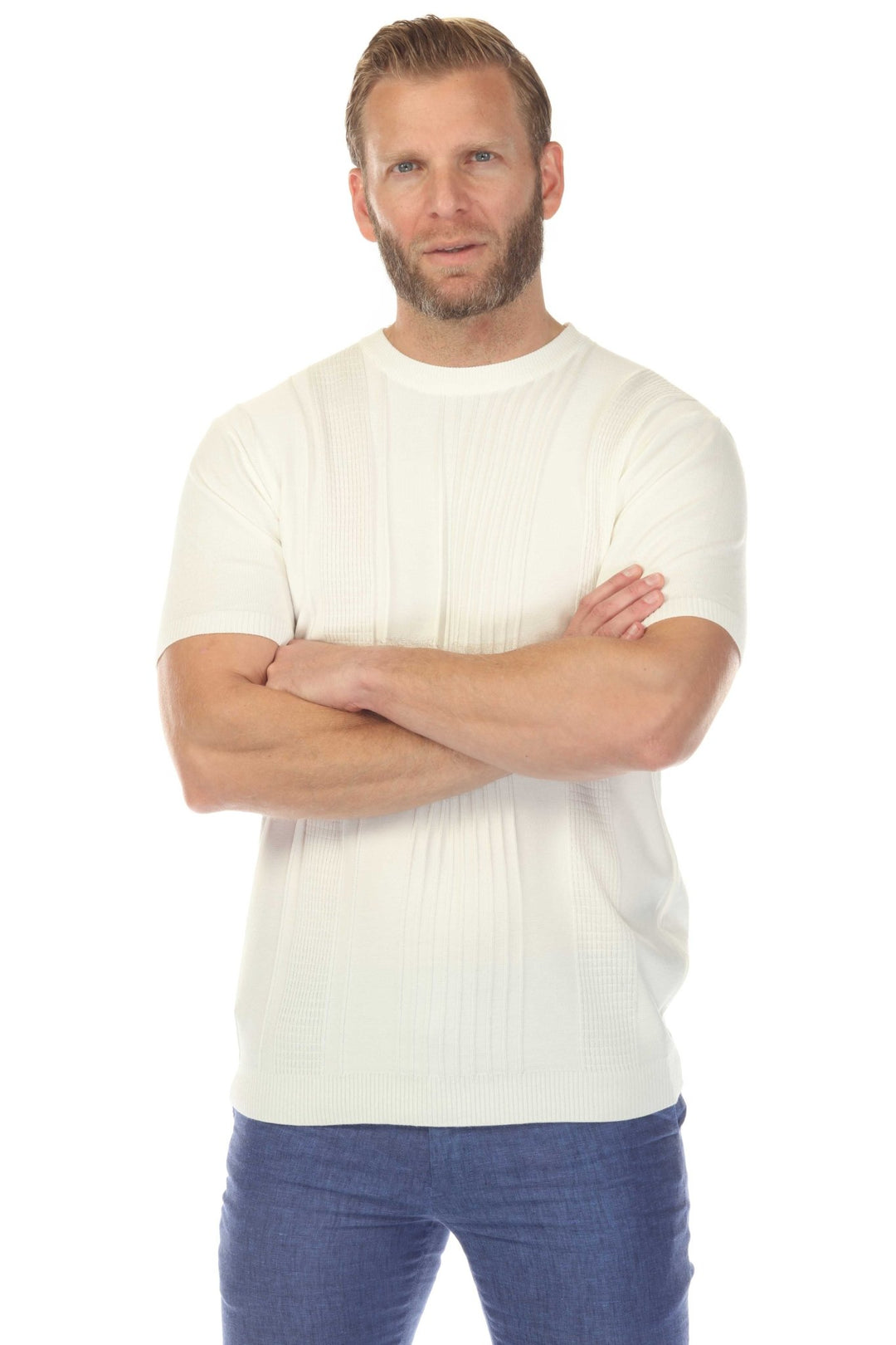 Men's Stylish Premium Knit Textured T-Shirt - Especially Yours