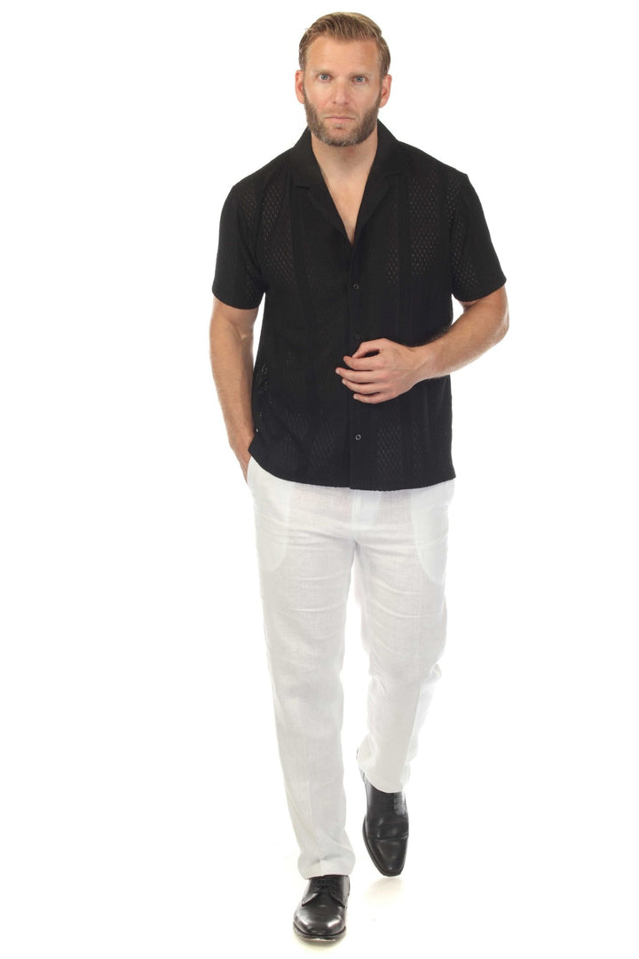 Men's Textured Button Down Knit Shirt - Especially Yours