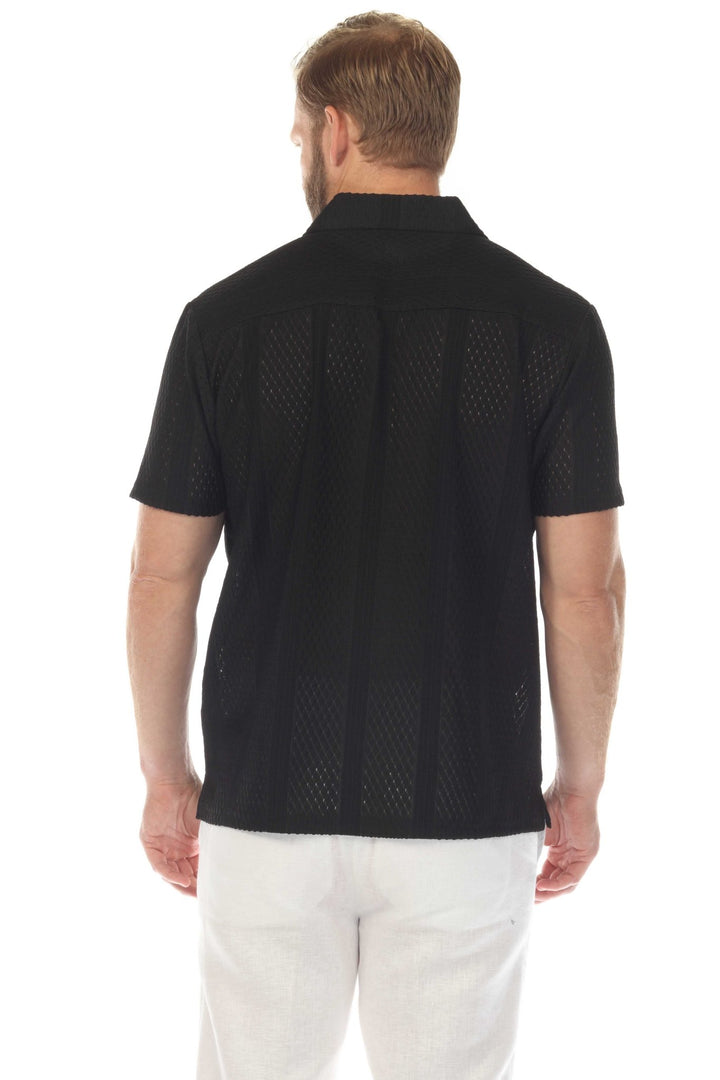 Men's Textured Button Down Knit Shirt - Especially Yours