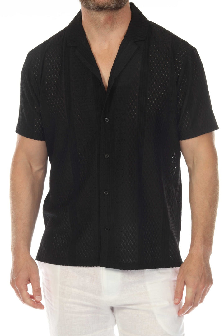 Men's Textured Button Down Knit Shirt - Especially Yours