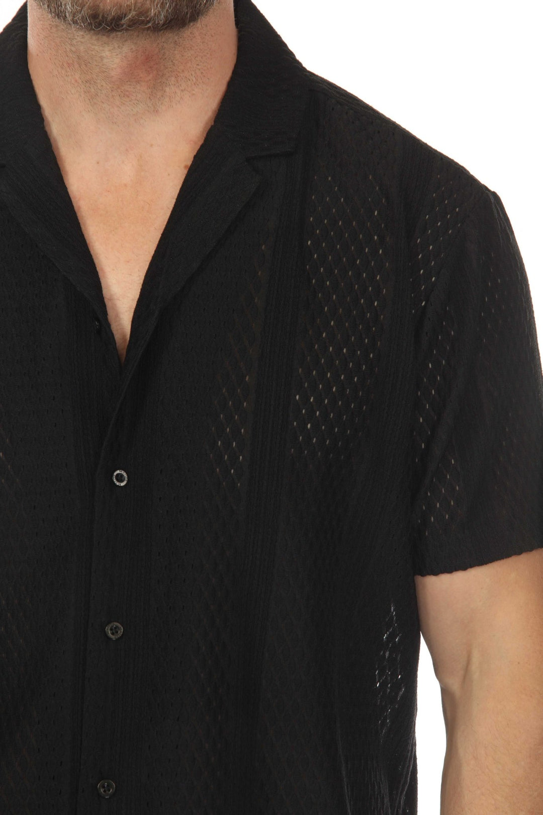 Men's Textured Button Down Knit Shirt - Especially Yours
