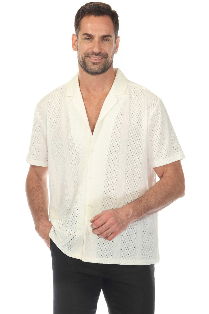 Men's Textured Button Down Knit Shirt - Especially Yours