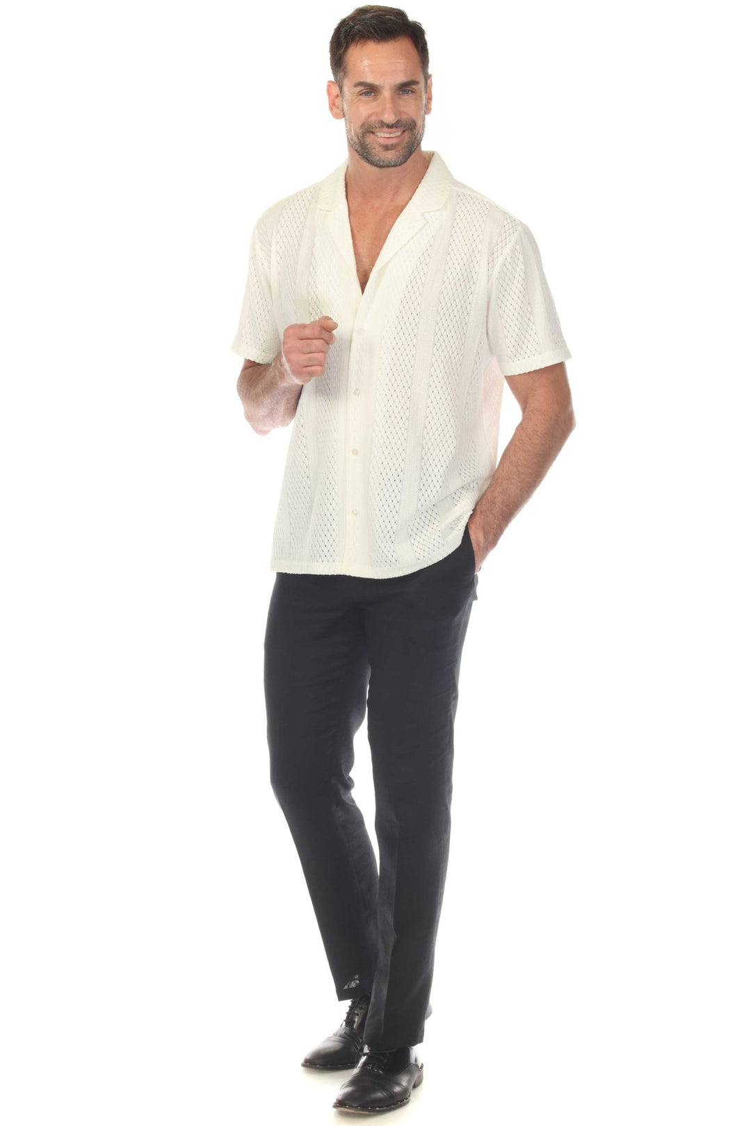 Men's Textured Button Down Knit Shirt - Especially Yours