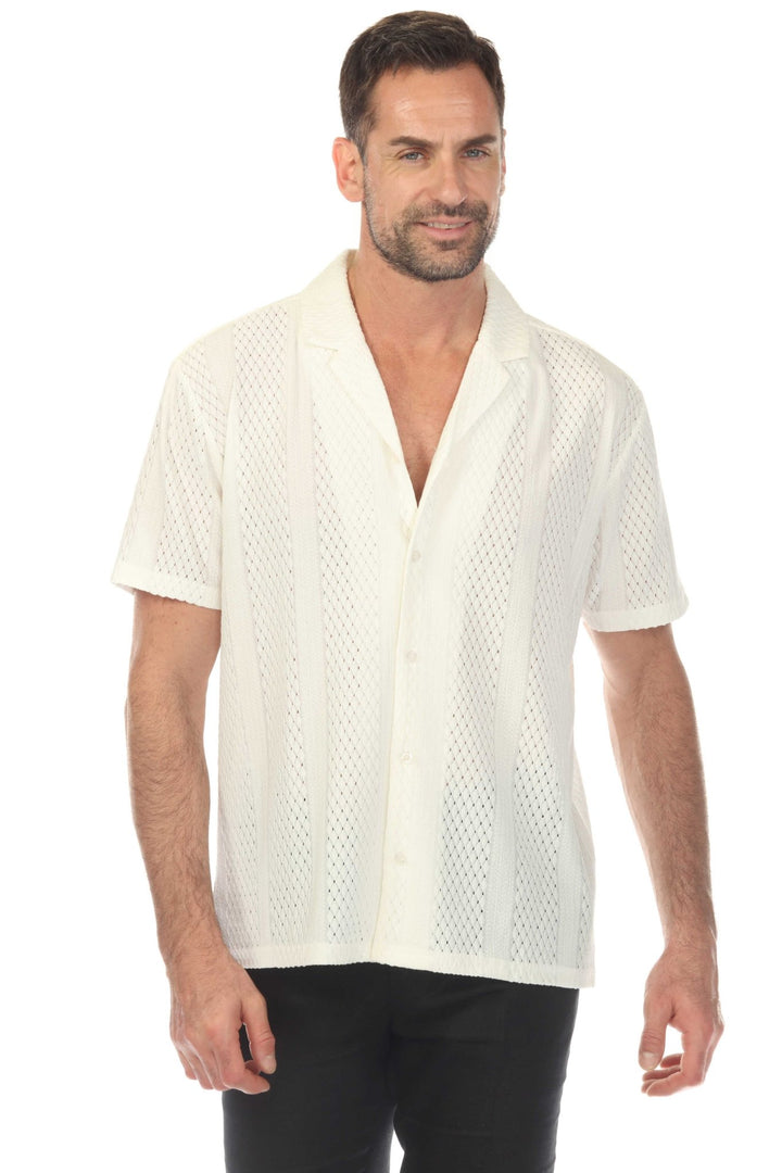 Men's Textured Button Down Knit Shirt - Especially Yours