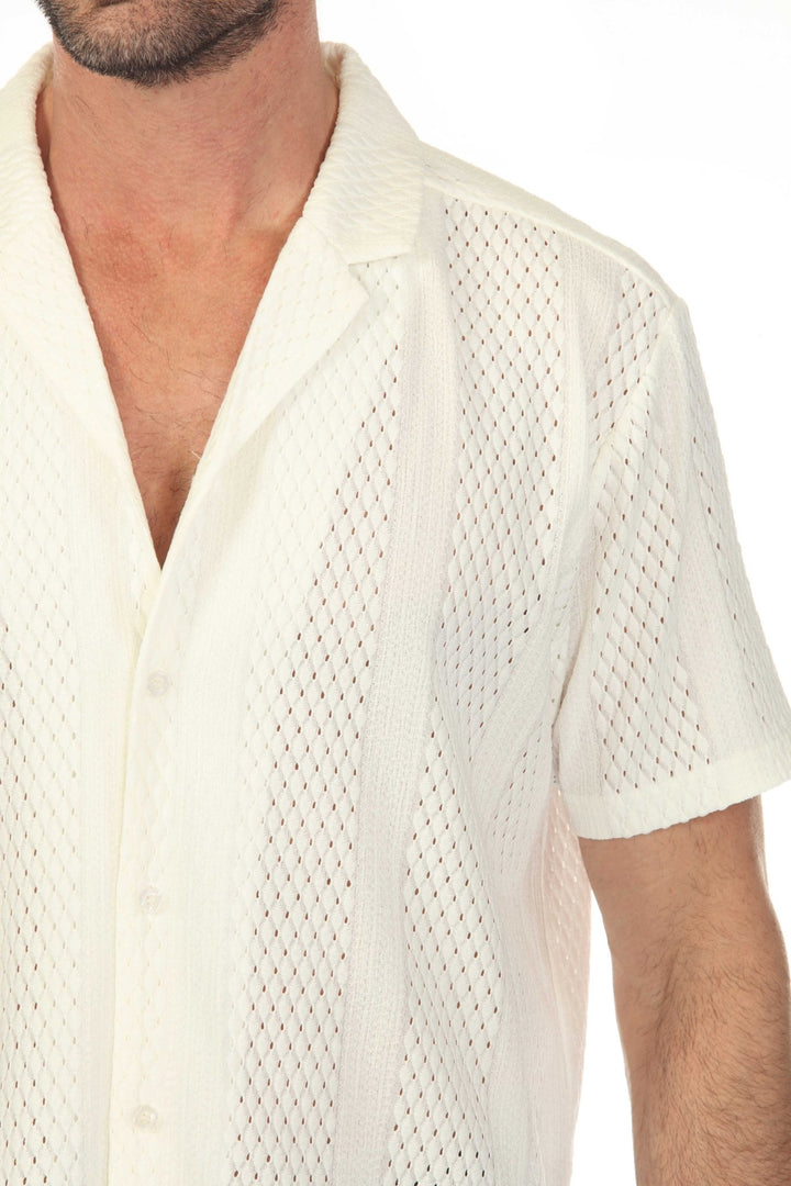 Men's Textured Button Down Knit Shirt - Especially Yours