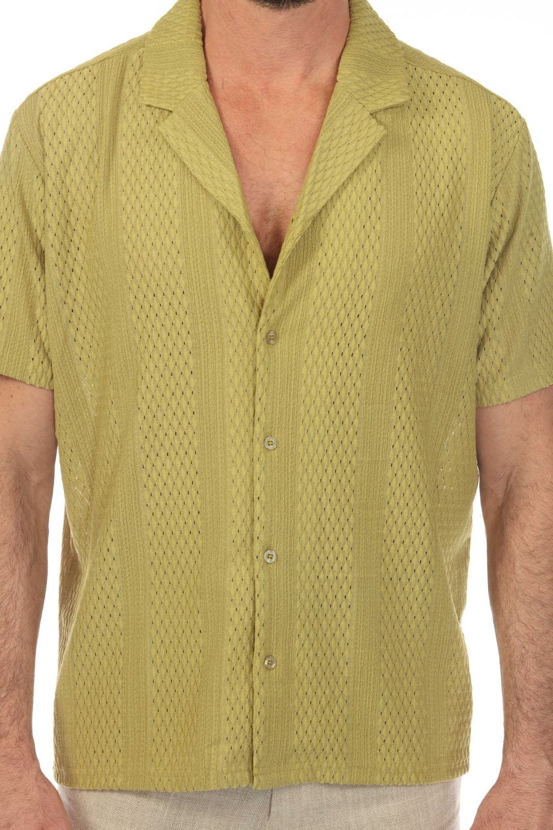 Men's Textured Button Down Knit Shirt - Especially Yours