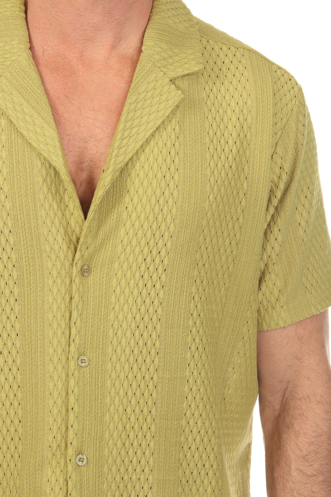 Men's Textured Button Down Knit Shirt - Especially Yours
