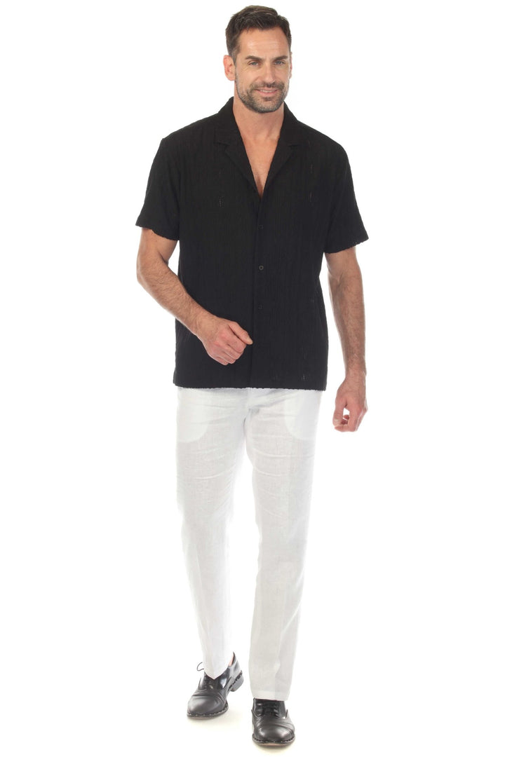 Men's Diamond Textured Button Down Knit Shirt - Especially Yours