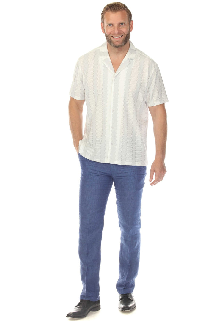Men's Riviera Textured Button Down Knit Shirt - Especially Yours